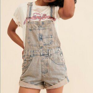 We the Free Ziggy Denim Shortalls in Peach - Size L